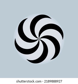 Minimal abstract symbol Circle vortex logo Geometric shape Vector illustration