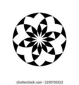 Minimal abstract symbol Circle vortex logo Geometric shape Vector illustration