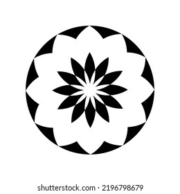 Minimal abstract symbol Circle vortex logo Geometric shape Vector illustration