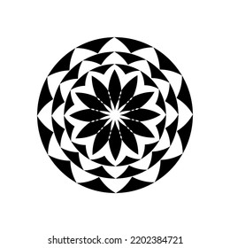 Minimal abstract symbol Circle vortex logo Geometric shape Vector illustration