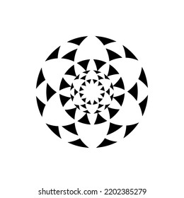Minimal abstract symbol Circle vortex logo Geometric shape Vector illustration