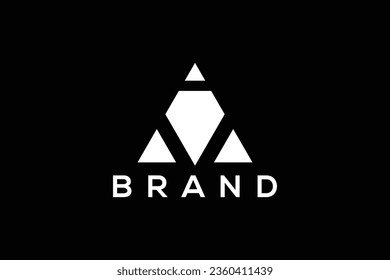 Minimal and abstract triangle vector logo design