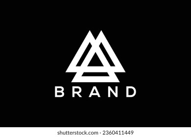 Minimal and abstract triangle vector logo design