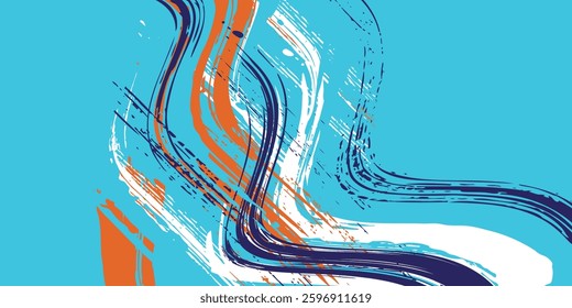 Minimal Abstract turquoise Grunge Scratch Background Template.