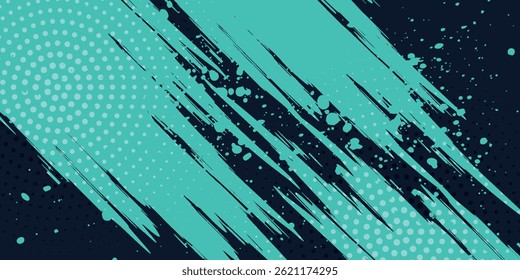 Minimal abstrakt türkis Grunge Scratch Hintergrundvorlage.