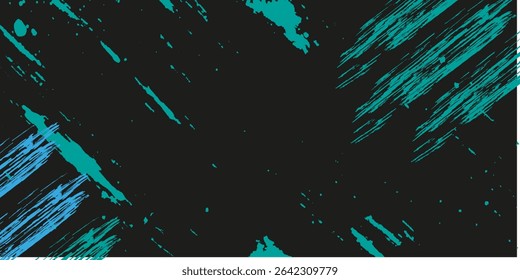 Plantilla de fondo de arañazo de grunge turquesa Abstractas mínima. Ilustración vectorial de estilo deportivo de cómics de arte pop de puntos