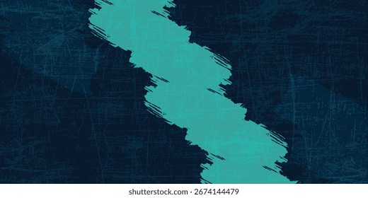 Plantilla de fondo de arañazo de grunge turquesa Abstractas mínima. Ilustración de Vector