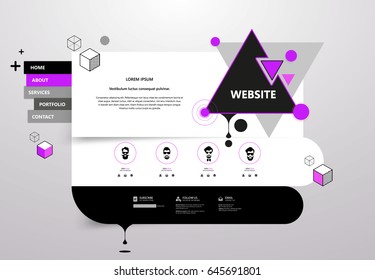 Minimal Abstract User Interface Vector Design.