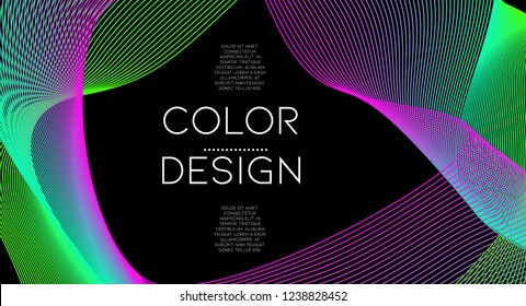 Minimal abstract vector background with memphis elements.  Wavy gradient geometric cover design. 3d fluid shapes, lines composition. Cover templates set. Magazine collage. Abstract lines.