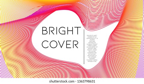 Minimal abstract vector background with memphis elements.  Colorful gradient geometric cover design. 3d shapes, liquid lines. Cards templates set. Corporate style. Abstract lines.