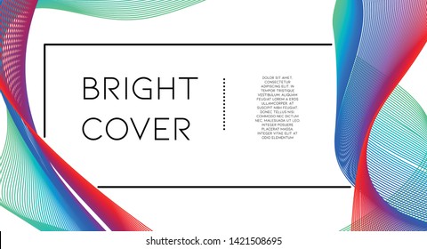 Minimal abstract vector background with memphis elements.  Colorful gradient geometric cover design. 3d shapes, liquid lines. Header templates set. Event placard. Abstract lines.