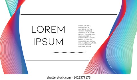 Minimal abstract vector background with memphis elements.  Bright gradient geometric cover design. 3d fluid shapes, lines composition. Cards templates set. Party flyer. Abstract lines.