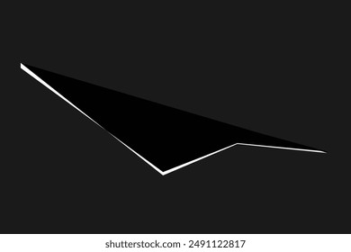 Minimal abstract vector background, triangular shape, black on white background. Space for text.