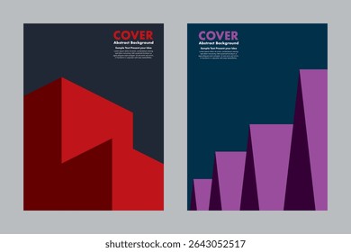 Minimal abstract vector with bold geometric architecture, blending clean lines and striking colors. Inspired by modern architectural forms-ideal for covers, branding, digital artwork.