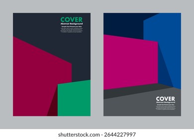 Minimal abstract vector with bold geometric architecture, blending clean lines and striking colors. Inspired by modern architectural forms-ideal for covers, branding, digital artwork.