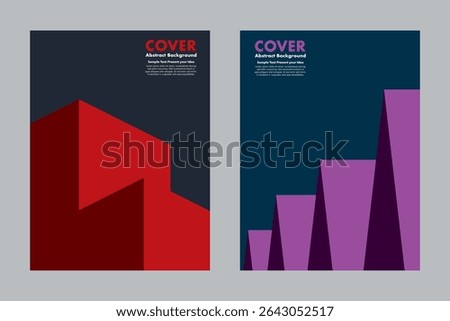 Minimal abstract vector with bold geometric architecture, blending clean lines and striking colors. Inspired by modern architectural forms-ideal for covers, branding, digital artwork.