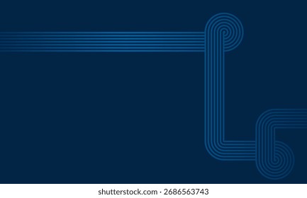 Vector abstracto mínimo con líneas geométricas azules limpias perfectas para el fondo, la cubierta o la Plantilla.