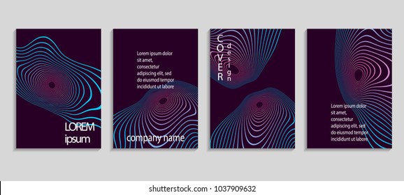 Minimal abstract vector cover design template. Future geometric gradient background. Vector templates for placards, banners, flyers, presentations and reports