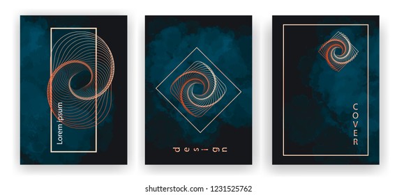 Minimal abstract vector cover design template. Eps10 vector.