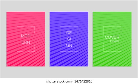 Minimal abstract vector cover design template. Future geometric gradient background. Vector templates for placards, banners, flyers, presentations and reports