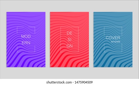 Minimal abstract vector cover design template. Future geometric gradient background. Vector templates for placards, banners, flyers, presentations and reports
