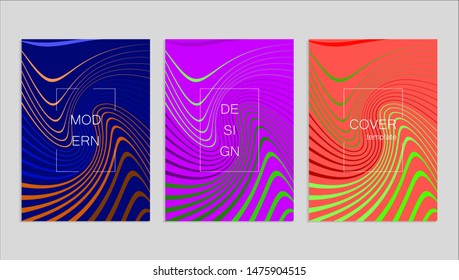 Minimal abstract vector cover design template. Future geometric gradient background. Vector templates for placards, banners, flyers, presentations and reports