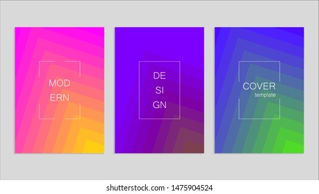 Minimal abstract vector cover design template. Future geometric gradient background. Vector templates for placards, banners, flyers, presentations and reports