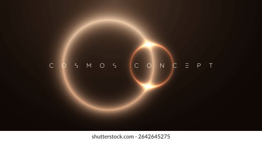 Minimal abstract vector featuring overlapping glowing orbs in a celestial composition. Dark space tones and radiant gradients make perfect for tech branding, sci-fi visuals, digital presentations.