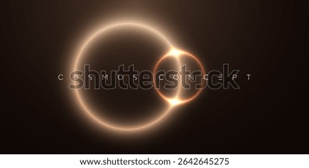 Minimal abstract vector featuring overlapping glowing orbs in a celestial composition. Dark space tones and radiant gradients make perfect for tech branding, sci-fi visuals, digital presentations.
