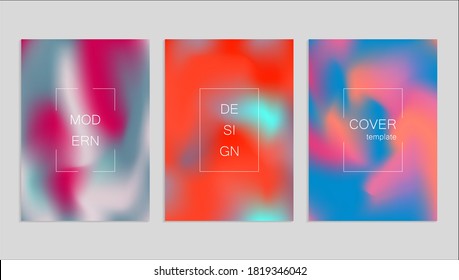 Plantilla mínima de diseño abstracto de la cubierta del hueco vectorial. Fondo de degradado de holografía. Plantillas vectoriales para carteles, pancartas, volantes, presentaciones e informes