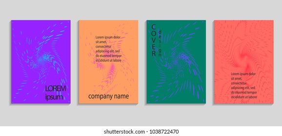 Minimal abstract vector halftone cover design template. Future geometric gradient background. Vector templates for placards, banners, flyers, presentations and reports