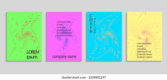 Minimal abstract vector halftone cover design template. Future geometric gradient background. Vector templates for placards, banners, flyers, presentations and reports