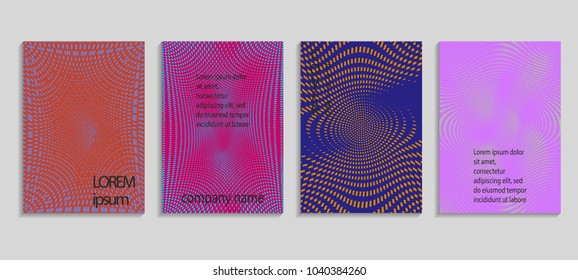 Minimal abstract vector halftone cover design template. Future geometric gradient background. Vector templates for placards, banners, flyers, presentations and reports