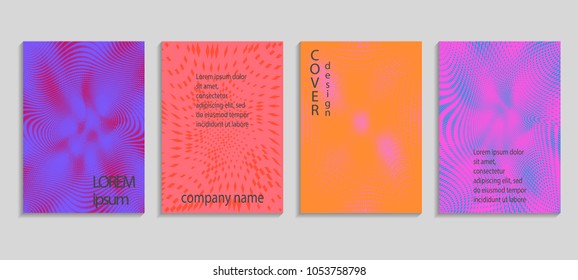Minimal abstract vector halftone cover design template. Future geometric gradient background. Vector templates for placards, banners, flyers, presentations and reports