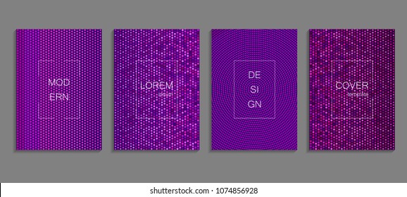 Minimal abstract vector halftone cover design template. Future geometric gradient background. Vector templates for placards, banners, flyers, presentations and reports