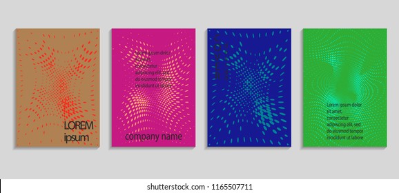 Minimal abstract vector halftone cover design template. Future geometric gradient background. Vector templates for placards, banners, flyers, presentations and reports