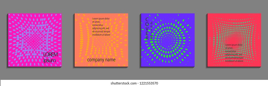 Minimal abstract vector halftone cover design template. Future geometric gradient background. Vector templates for placards, banners, flyers, presentations and reports