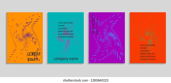 Minimal abstract vector halftone cover design template. Future geometric gradient background. Vector templates for placards, banners, flyers, presentations and reports