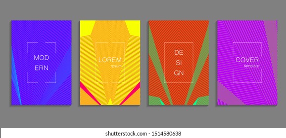 Minimal abstract vector halftone cover design template. Future geometric gradient background. Vector templates for placards, banners, flyers, presentations and reports