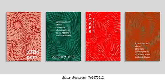 Minimal abstract vector halftone cover design template. Future geometric gradient background. Vector templates for placards, banners, flyers, presentations and reports