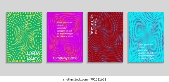 Minimal abstract vector halftone cover design template. Future geometric gradient background. Vector templates for placards, banners, flyers, presentations and reports