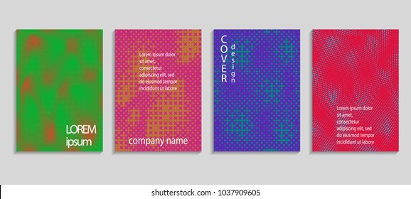 Minimal abstract vector halftone covers design. Future geometric template. Vector templates for placards, banners, flyers, presentations and reports