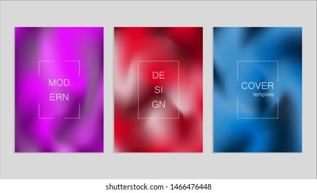 Minimal abstract vector holographic cover design template. Holography gradient background. Vector templates for placards, banners, flyers, presentations and reports