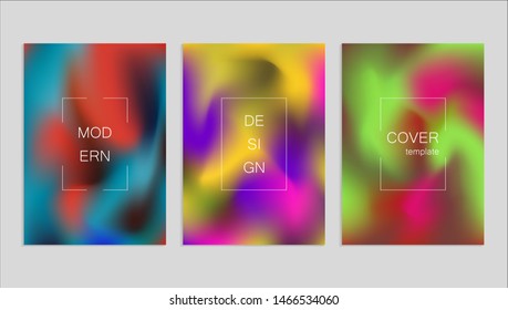 Minimal abstract vector holographic cover design template. Holography gradient background. Vector templates for placards, banners, flyers, presentations and reports