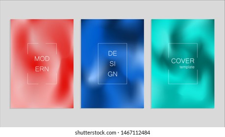 Minimal abstract vector holographic cover design template. Holography gradient background. Vector templates for placards, banners, flyers, presentations and reports