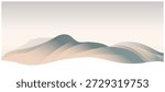 Minimal abstract vector illustration landscape with pastel gradients and flowing shapes. Calm background hills, featuring smooth curves and neutral tones.