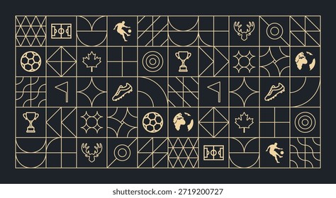 Esquemas de fútbol de Vector Abstractas mínimo
