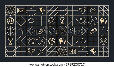 Minimal Abstract Vector Soccer Outlines