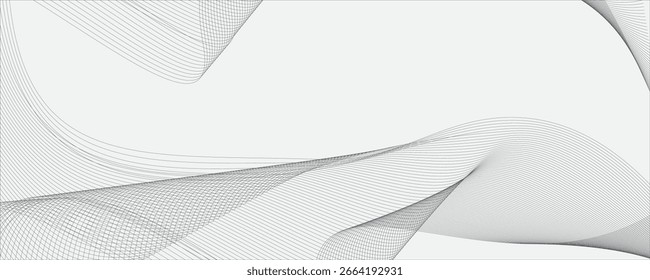 Minimal Abstract Wave Lines Background — Elegant Vector Design