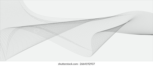 Minimal Abstract Wave Lines Background — Elegant Vector Design